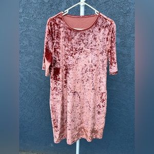 Rose Colored Soft T-Shirt Dress